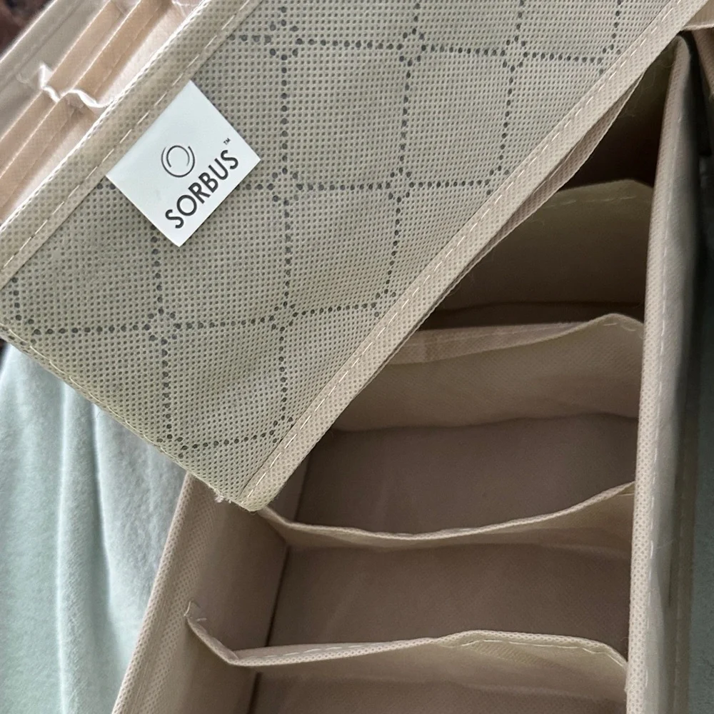 Beige Closet /Drawer Organizer Set (4 Pieces)